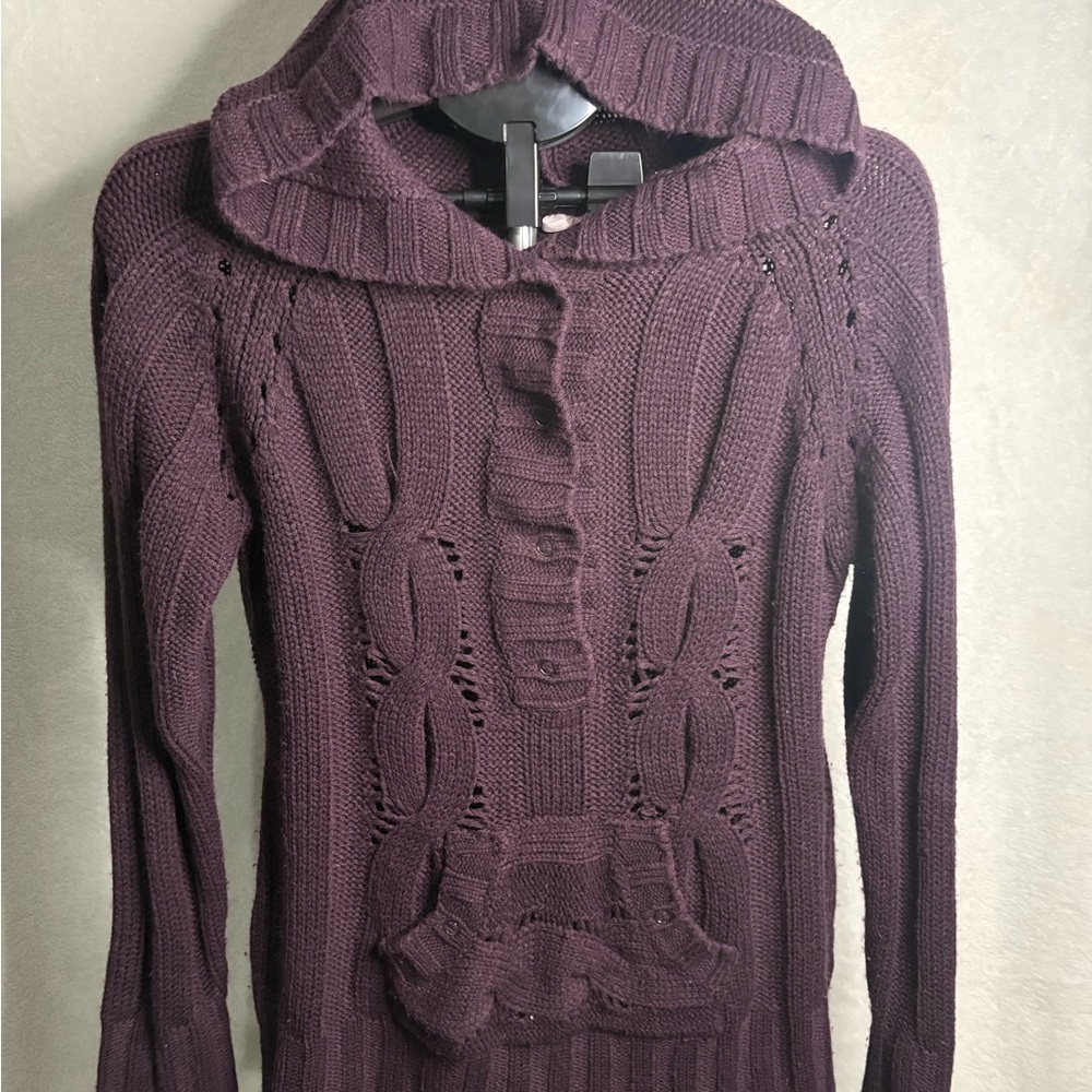 Vanity Plum Cowl Neck Sweater